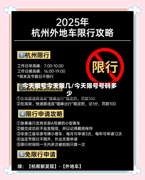 今天限号今天限几/今天限号号码多少