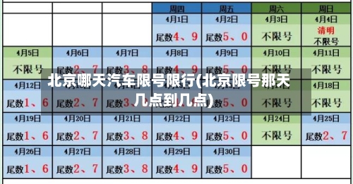 北京哪天汽车限号限行(北京限号那天几点到几点)-第2张图片