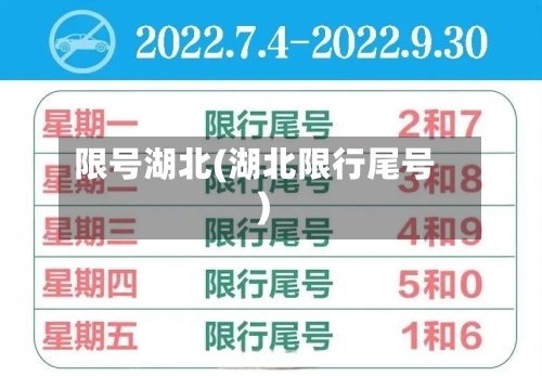 限号湖北(湖北限行尾号)