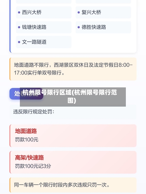 杭州限号限行区域(杭州限号限行范围)-第2张图片