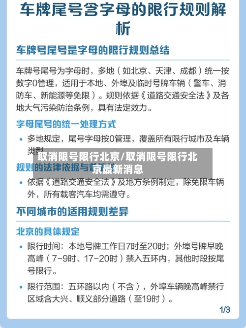 取消限号限行北京/取消限号限行北京最新消息