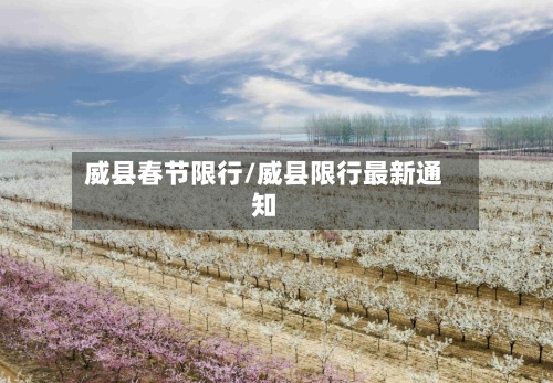 威县春节限行/威县限行最新通知-第2张图片