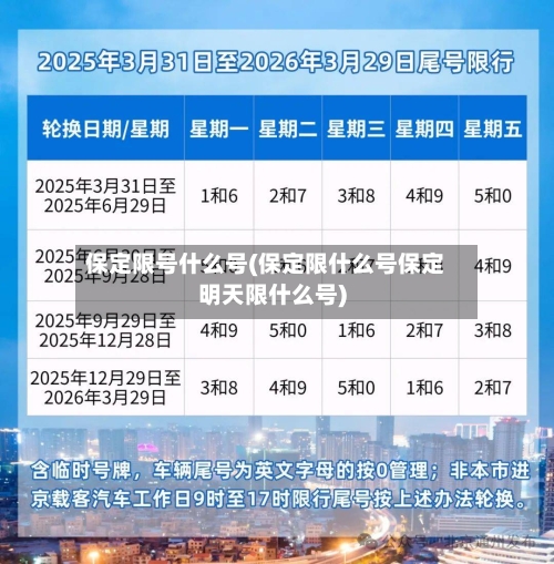 保定限号什么号(保定限什么号保定明天限什么号)-第2张图片