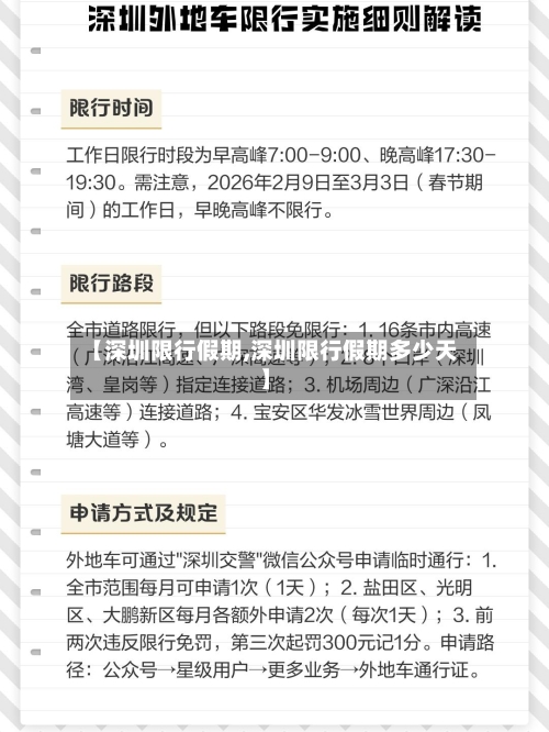 【深圳限行假期,深圳限行假期多少天】-第2张图片