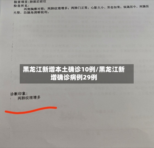 黑龙江新增本土确诊10例/黑龙江新增确诊病例29例