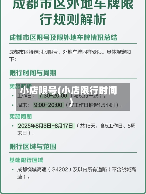 小店限号(小店限行时间)-第2张图片