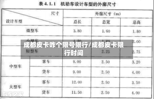 成都皮卡咋个限号限行/成都皮卡限行时间