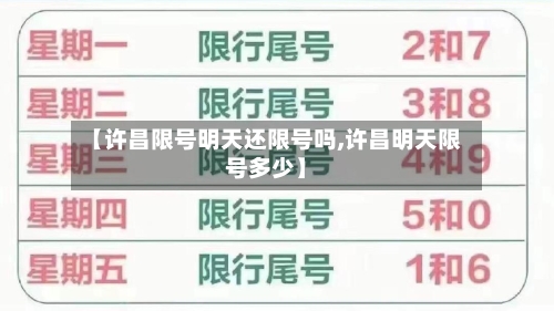【许昌限号明天还限号吗,许昌明天限号多少】-第2张图片