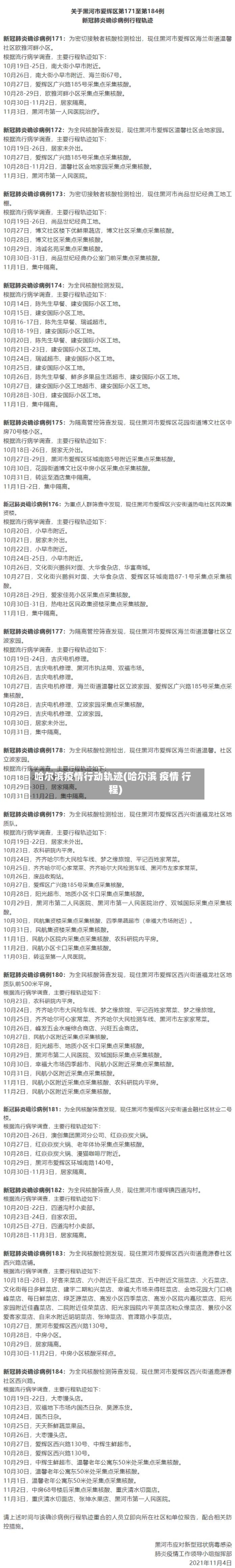 哈尔滨疫情行动轨迹(哈尔滨 疫情 行程)-第2张图片