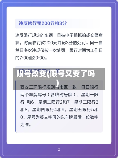 限号改变(限号又变了吗)-第2张图片