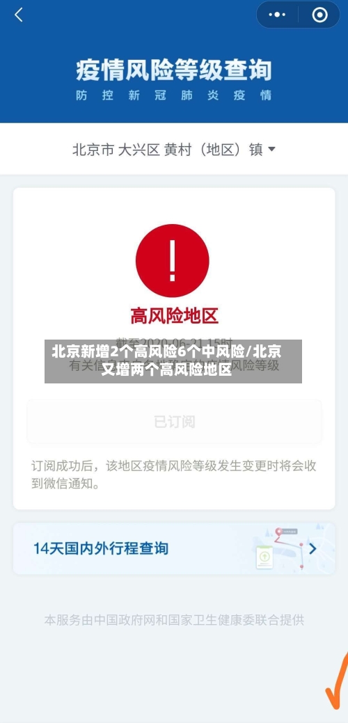 北京新增2个高风险6个中风险/北京又增两个高风险地区-第2张图片