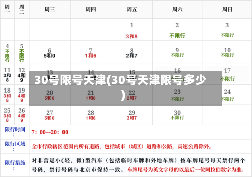 30号限号天津(30号天津限号多少)-第2张图片