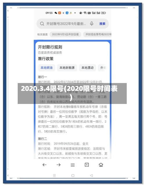 2020.3.4限号(2020限号时间表)-第3张图片