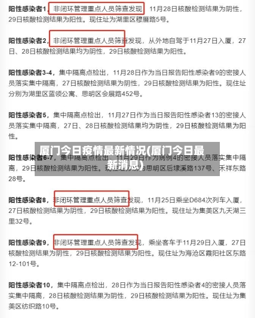 厦门今日疫情最新情况(厦门今日最新消息)-第2张图片