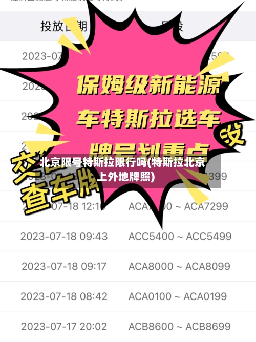 北京限号特斯拉限行吗(特斯拉北京上外地牌照)