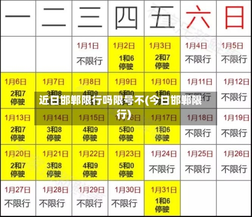 近日邯郸限行吗限号不(今日邯郸限行)