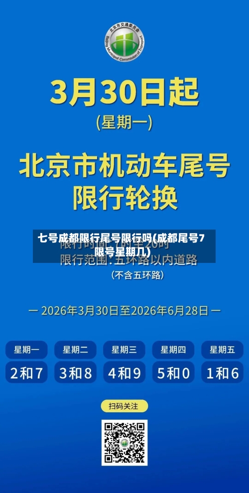 七号成都限行尾号限行吗(成都尾号7限号星期几)