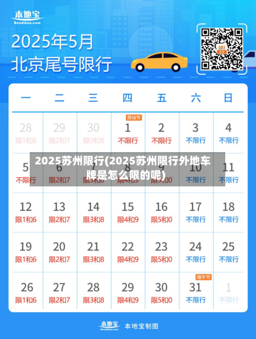 2025苏州限行(2025苏州限行外地车牌是怎么限的呢)