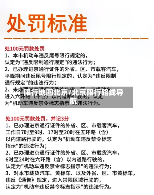 限行地图北京/北京限行路线导航
