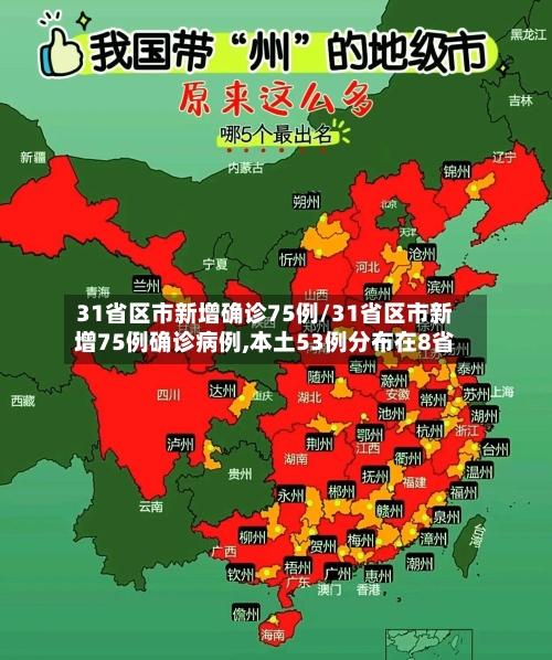 31省区市新增确诊75例/31省区市新增75例确诊病例,本土53例分布在8省-第2张图片