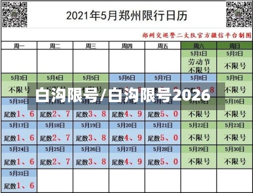 白沟限号/白沟限号2026-第3张图片