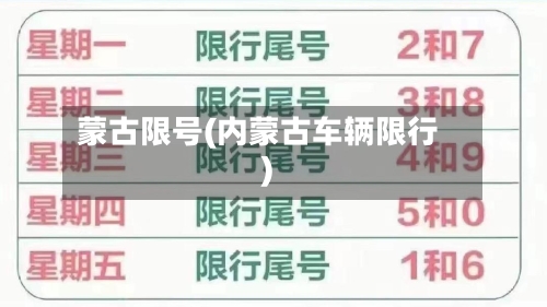 蒙古限号(内蒙古车辆限行)