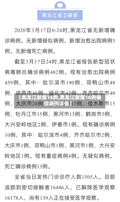 【黑龙江新增16例,黑龙江新增16例确诊病例详情】-第2张图片