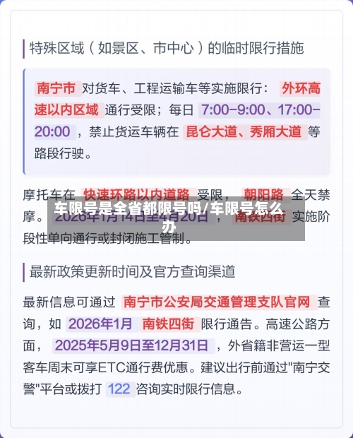 车限号是全省都限号吗/车限号怎么办-第2张图片