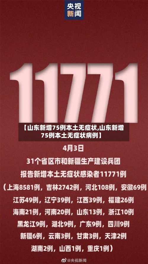 【山东新增75例本土无症状,山东新增75例本土无症状病例】