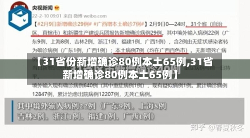 【31省份新增确诊80例本土65例,31省新增确诊80例本土65例】-第2张图片