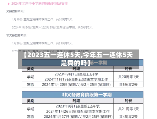 【2023五一连休5天,今年五一连休5天是真的吗】-第2张图片