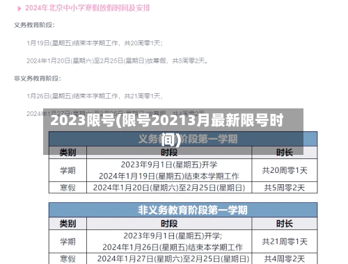 2023限号(限号20213月最新限号时间)-第2张图片