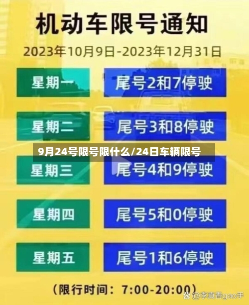 9月24号限号限什么/24日车辆限号-第3张图片
