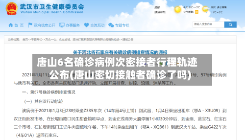 唐山6名确诊病例次密接者行程轨迹公布(唐山密切接触者确诊了吗)-第2张图片