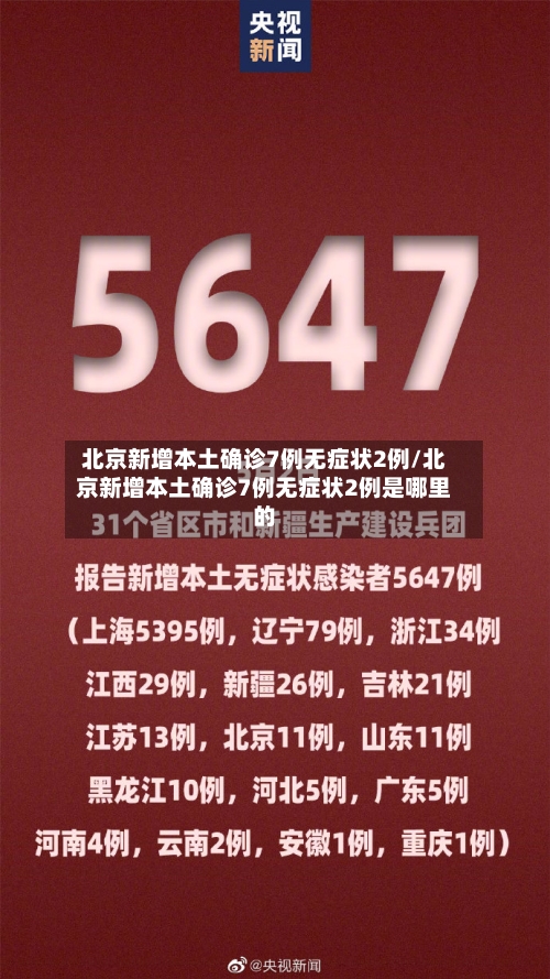 北京新增本土确诊7例无症状2例/北京新增本土确诊7例无症状2例是哪里的-第3张图片