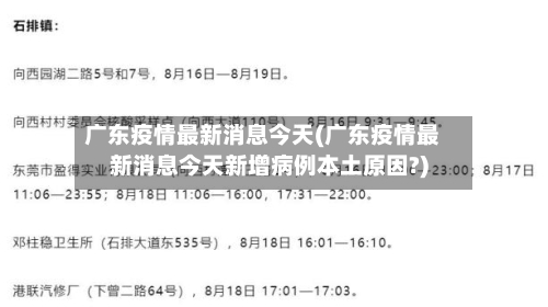 广东疫情最新消息今天(广东疫情最新消息今天新增病例本土原因?)-第2张图片