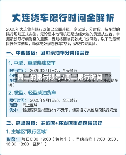 周二的限行限号/周二限行时间-第2张图片