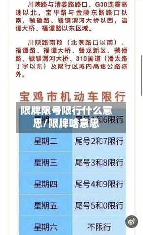 限牌限号限行什么意思/限牌啥意思