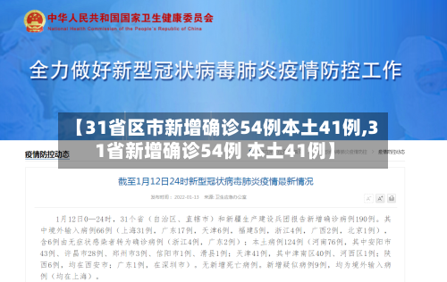 【31省区市新增确诊54例本土41例,31省新增确诊54例 本土41例】-第3张图片