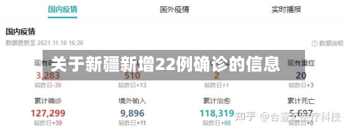 关于新疆新增22例确诊的信息