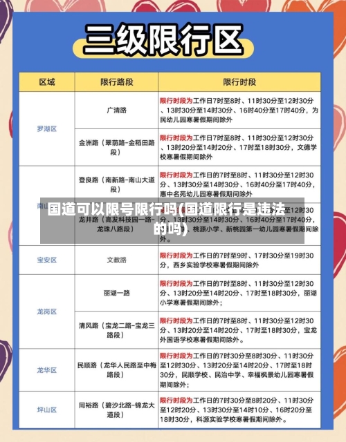 国道可以限号限行吗(国道限行是违法的吗)