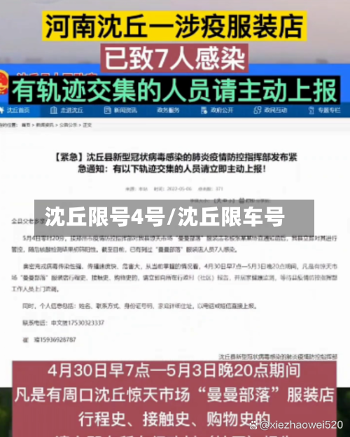 沈丘限号4号/沈丘限车号