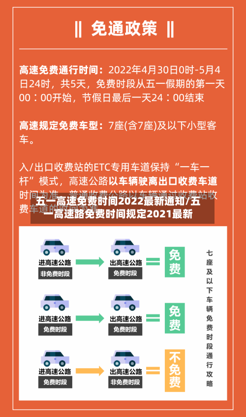 五一高速免费时间2022最新通知/五一高速路免费时间规定2021最新