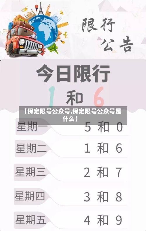 【保定限号公众号,保定限号公众号是什么】