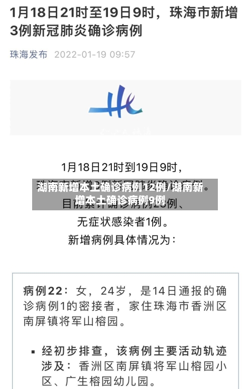 湖南新增本土确诊病例12例/湖南新增本土确诊病例9例