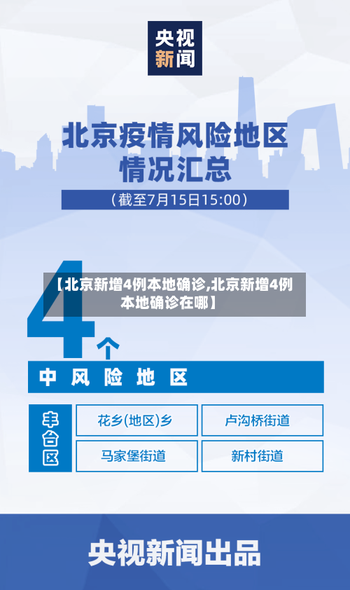 【北京新增4例本地确诊,北京新增4例本地确诊在哪】