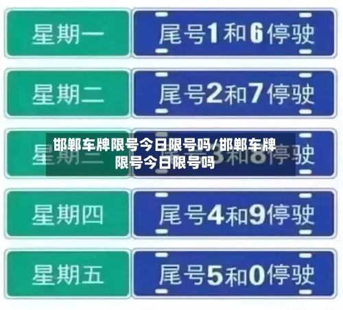 邯郸车牌限号今日限号吗/邯郸车牌限号今日限号吗