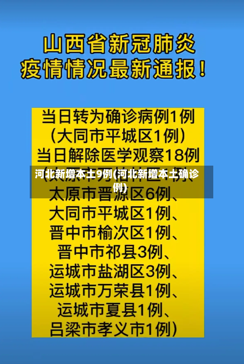 河北新增本土9例(河北新增本土确诊例)