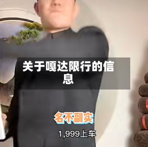 关于嘎达限行的信息